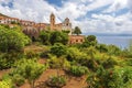 View of Cargese village in Corsica Island