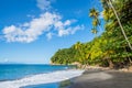 Caribbean feeling on a Martinique wild beach Royalty Free Stock Photo