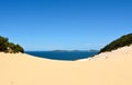 View of Carlo Sandblow, above Rainbow Beach in Queensland