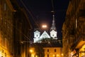 View on Carmelite Church, Michael the Archangel church in Lviv