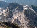 View of the Carrara Marble Quarries in Italy Royalty Free Stock Photo