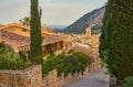 View At carrer del Calvari With Typical Old Houses And City Center PollenÃÂ§a, old village on the island Palma Mallorca, Spain Royalty Free Stock Photo