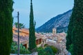 View At carrer del Calvari With Typical Old Houses And City Center PollenÃÂ§a, old village on the island Palma Mallorca, Spain Royalty Free Stock Photo