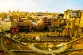 View on Cartagena town and roman amphitheatre