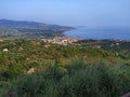 View of Casal Velino marina from Casalvelino village Royalty Free Stock Photo