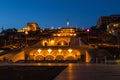 View of the `Cascade` the most famous attraction of Yerevan at night. Armenia Royalty Free Stock Photo