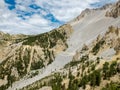 Road climbing to Col d`Izoard, French Alps Royalty Free Stock Photo