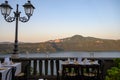 View from Castel Gandolfo, summer residence of the pope, located on Alban hills near lake Albano, Castelli Romani, Italy