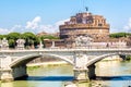 View of Castel Sant`Angelo in Rome, Italy Royalty Free Stock Photo