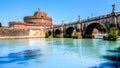 View of Castel Sant`Angelo in Rome, Italy Royalty Free Stock Photo