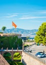 View of Castell de Montjuich, in Barcelona Royalty Free Stock Photo