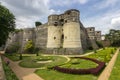 View of the castle of Angers in Loire valley France