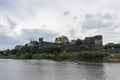 View of the castle of Angers in Loire valley France