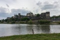 View of the castle of Angers in Loire valley France