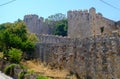 View of the castle and the city in Cesme, Turkey Royalty Free Stock Photo