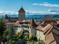 View of Castle from City Wall in Murten