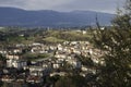 View from the castle of Conegliano in Italy to the city. It\'s a romantic summer evening Royalty Free Stock Photo