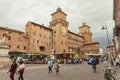 View of the castle of Ferrara of three quarters