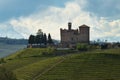 View on the Castle of Grinzane Cavour and the vineyards Langhe Piedmont Italy Royalty Free Stock Photo