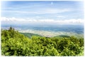 A view from the castle Haut Kenigsberg, Alsace, France to the valley