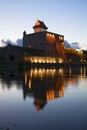 View of the Castle Herman july night. Narva Royalty Free Stock Photo