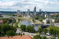 View from Castle Hill in city Vilnius, Lithuania