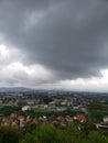 View from Castle on the hills in Mukachevo city, Ukraine