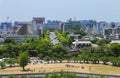 View from the castle of Himeji on the city. Himeji, Japan Royalty Free Stock Photo