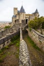 View of castle from Hotel De La Cite, carcassonne, France