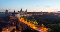 View on the castle in Kamianets-Podilskyi in the evening. Ukraine Royalty Free Stock Photo