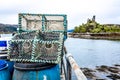 View of Castle Maol, a ruined castle located near the harbour of the village of Kyleakin, Isle of Skye, Scotland Royalty Free Stock Photo