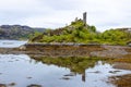 View of Castle Maol, a ruined castle located near the harbour of the village of Kyleakin, Isle of Skye, Scotland Royalty Free Stock Photo