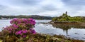 View of Castle Maol, a ruined castle located near the harbour of the village of Kyleakin, Isle of Skye, Scotland Royalty Free Stock Photo