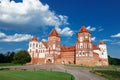 View on Castle Mir in Republic Belarus at daytime Royalty Free Stock Photo