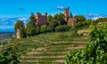 View of the castle Ortenberg surrounded by vineyards_Ortenberg, Baden Wuerttemberg, Germany Royalty Free Stock Photo