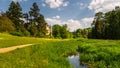 View of the castle and park in Goluchow, Poland Royalty Free Stock Photo