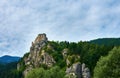 View of the castle ruins Strecno In Slovakia near Zilina, with m