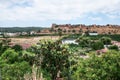 view of Castle of Silves from rural gardens