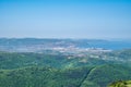 View from castle Socerb to bay of city Koper, Slovenia Royalty Free Stock Photo
