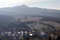 View from the Castle of Somosko on the border of Hungary and Slovakia Royalty Free Stock Photo