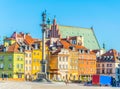 View of the castle square in front of the royal castle and sigismundÃÂ´s column in Warsaw, Poland....IMAGE