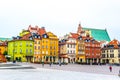 View of the castle square in front of the royal castle and sigismundÃÂ´s column in Warsaw, Poland....IMAGE