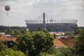 View from the Castle Square to PGE Narodowy National Stadium in Warsaw, Poland. June 2012 Royalty Free Stock Photo