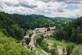 View from the castle to the Bran Village, Romania