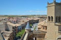 The tower and the town of Olite, Navarra.