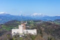 View of the `Castle of the Villa` also known as Romeo`s Castle in Montecchio Maggiore