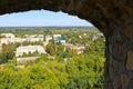 View from castle window on the town Chyhyryn Royalty Free Stock Photo