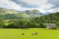 View from Castlerigg Hall Keswick Lake District Cumbria to Derwent Water and Catbells Royalty Free Stock Photo