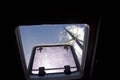 View through catamaran hatch