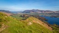 View from Catbells in the Lake District, Cumbria.